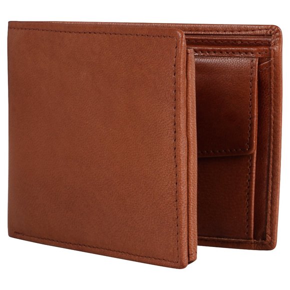 Mens Real leather Cowhide RFID Bifold Wallets Badge ID Organizer - Picture 3 of 3